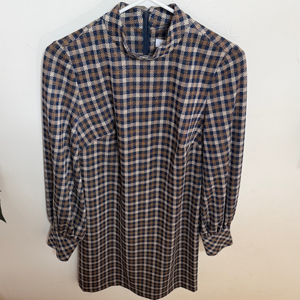 Calvin Klein Navy and Gold Knit Fabric